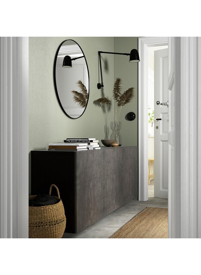 erorex Door, dark grey concrete effect, 60x64 cm - Image 2