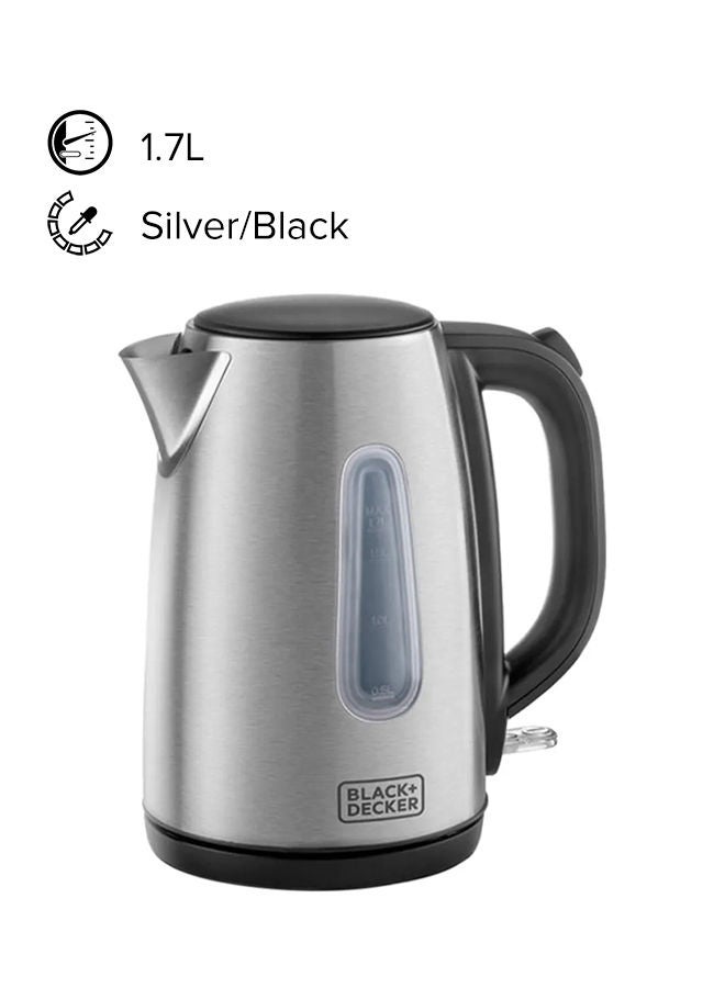BLACK+DECKER Electric Kettle With Stainless Steel Body 1.7 L 2200 W JC450-B5 Silver/Black - Image 2