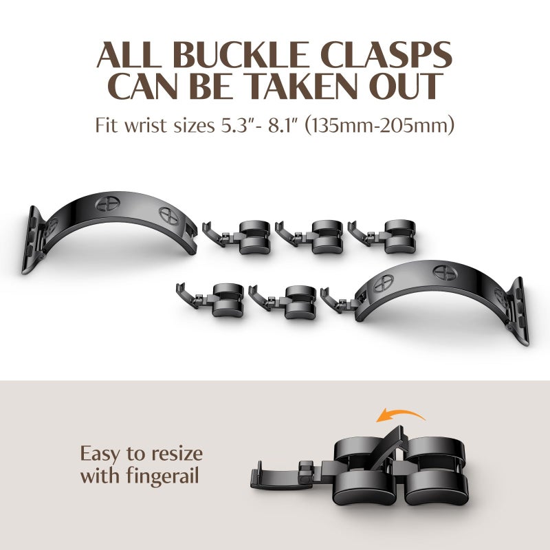 إيروريكس لساعة Apple Watch Series 8 مقاس 45 مم سوار متقاطع من الفولاذ المقاوم للصدأ (ذهبي) - Image 3