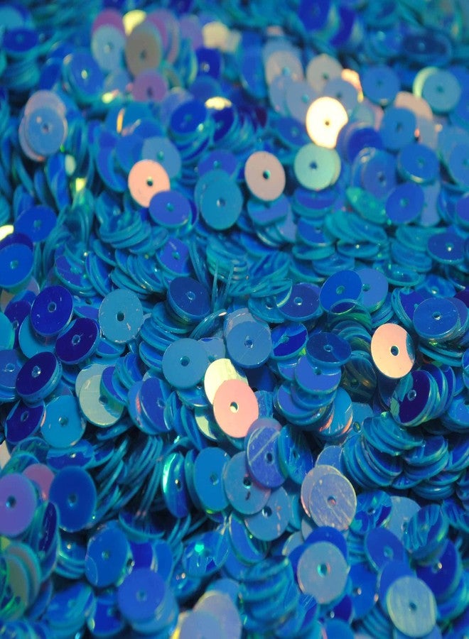 Lecraft davdas Sequence Jamki Chamki Sequence Round Shape Sewing Sequins 4MM (50g) (4, Royal Blue)