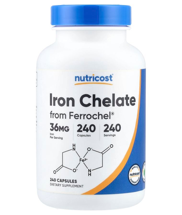 Iron Chelate From Ferrochel® 36 mg 240 Capsules