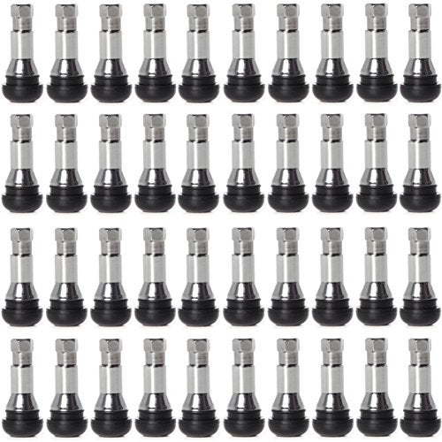 Circuit Performance Chrome Rubber Valve Stems TR413 30mm (40 Pieces) - Image 1