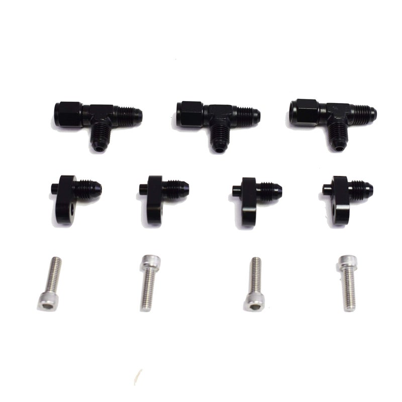 A-Team Performance A-Team Performance - LS LSX LS1 LS2 LS6 LM7 Steam Vents - with Hardware and Hoses Kit - for Front and Rear Venting -4 AN Complete Coolant Crossover Black  - Image 5
