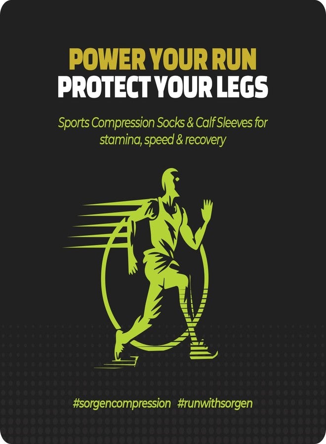 Sorgen Sports Compression Calf Sleeves | 20-30 mm Hg | Ideal for Running, Cycling, Marathons, Athletics & Indoor Training | Helps Reduce Leg Cramps | Boosts Performance & Aids Recovery | Comfortable, Durable & Supportive (Neon Green, S/M) - Image 5