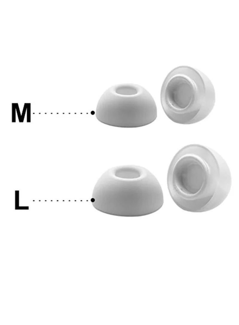 لنكوو سماعة أذن سلكية من لنكوو مع ميكروفون مدمج، منفذ توصيل USB-C، جودة صوت عالية، تصميم مريح داخل الأذن، رؤوس سيليكون قابلة للتبديل (متوسط وكبير)، متوافقة مع هواتف Samsung Galaxy و Google Pixel و Apple iPhone 15 و iPad و MacBook وغيرها من الأجهزة الذكية بمنفذ تايب سي - لون أبيض. - Image 5