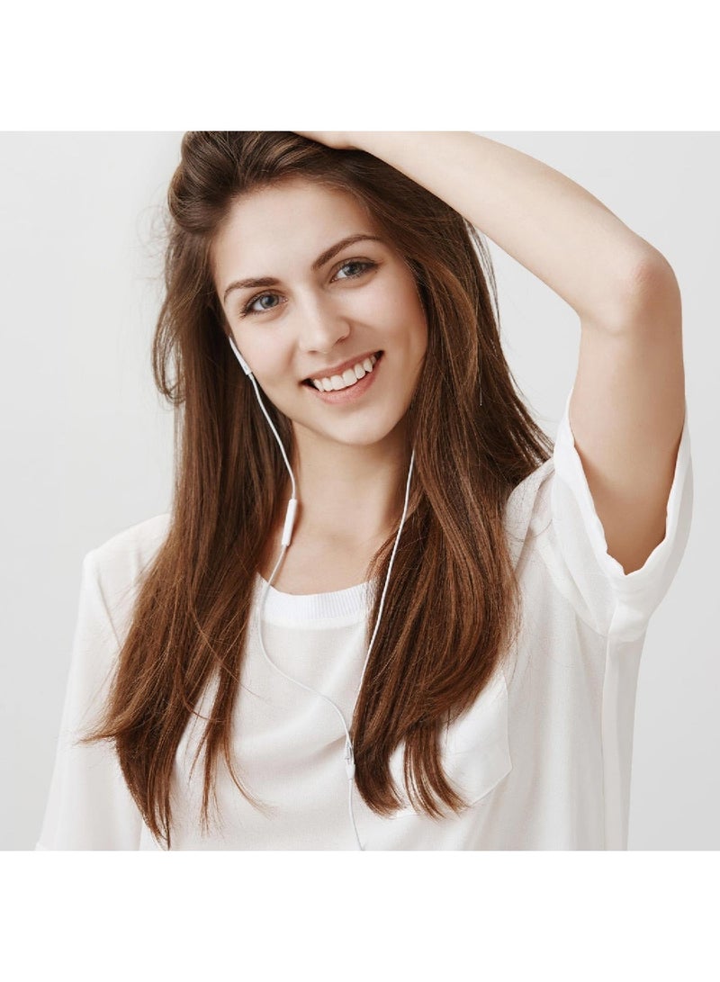 لنكوو سماعة أذن سلكية من لنكوو مع ميكروفون مدمج، منفذ توصيل USB-C، جودة صوت عالية، تصميم مريح داخل الأذن، رؤوس سيليكون قابلة للتبديل (متوسط وكبير)، متوافقة مع هواتف Samsung Galaxy و Google Pixel و Apple iPhone 15 و iPad و MacBook وغيرها من الأجهزة الذكية بمنفذ تايب سي - لون أبيض. - Image 4