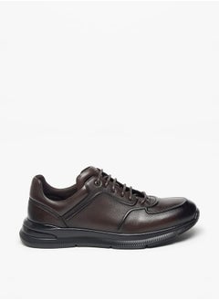 DUCHINI Mens Textured Lace-Up Low Ankle Sneakers  - Image 3