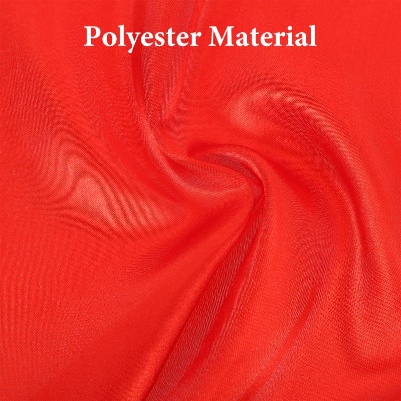 Red Satin Table Napkins Set of 10 30x30cm High Density Hemmed Edges Polyester Wedding Dinner - Image 4