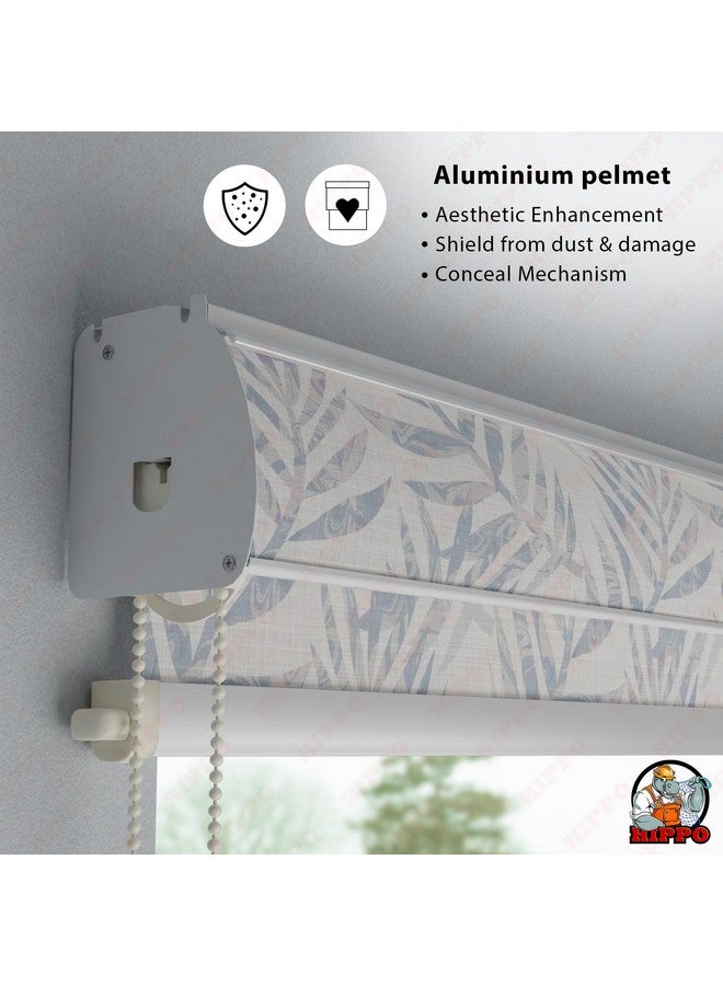 HIPPO Printed Blackout Indoor Roller Blinds for Windows Coastal-Palm Design Rolling Curtains Corded Roll Up and Down Blind for Home Office (4X5 FT) - Image 3