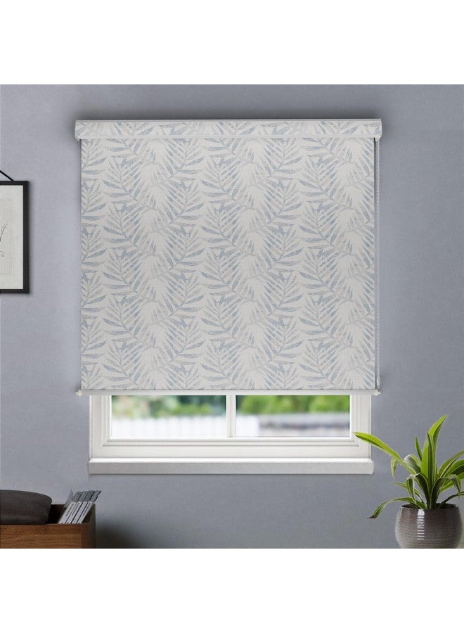 HIPPO Printed Blackout Indoor Roller Blinds for Windows Coastal-Palm Design Rolling Curtains Corded Roll Up and Down Blind for Home Office (4X5 FT) - Image 1