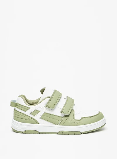 Mister Duchini Boys Panelled Sneakers with Hook and Loop Closure