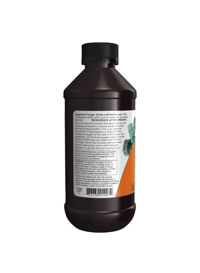 now مكملات، حديد سائل 18 ملغ، غير مسبب للإمساك*، معدن أساسي، 8 أونصات - Image 3