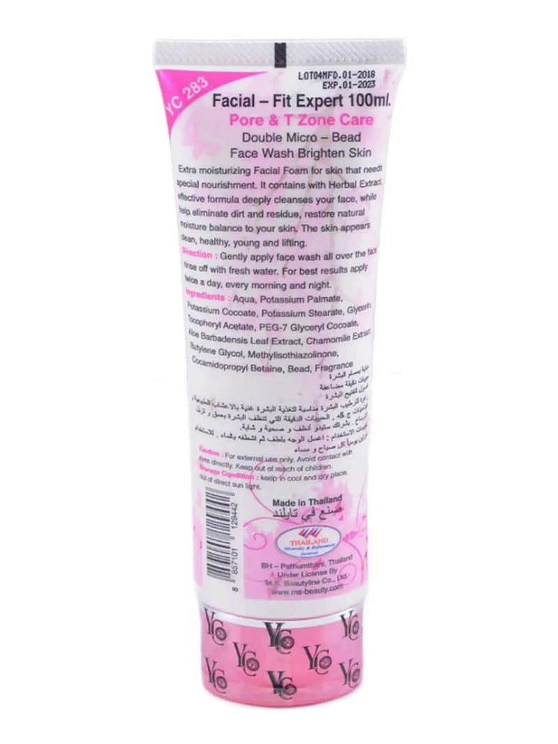YC Vitamin C - E Face Wash Deep Cleanse Clogged Pores and Deep Moisturization Facial Fit 100 ml (Facial Fit Pink) - Image 2