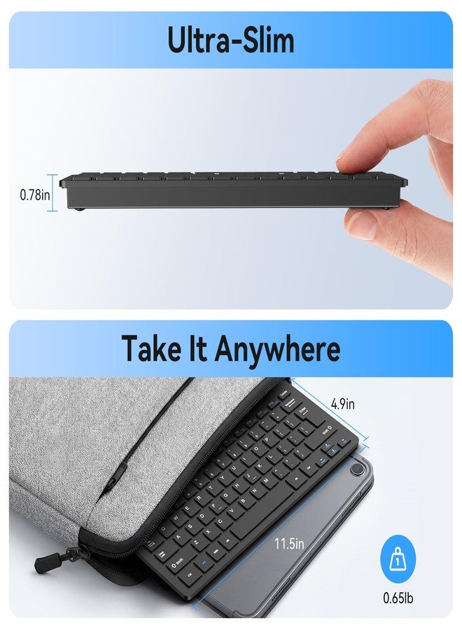TECKNET Wireless Keyboard and Mouse Combo, 2.4G Mini Cordless Computer Keyboard and Mouse Set, Silent Adjustable 1600 DPI, Quiet Click, Lag-Free for Computer, Laptop, PC, Windows, Mac, Chrome OS - Image 2