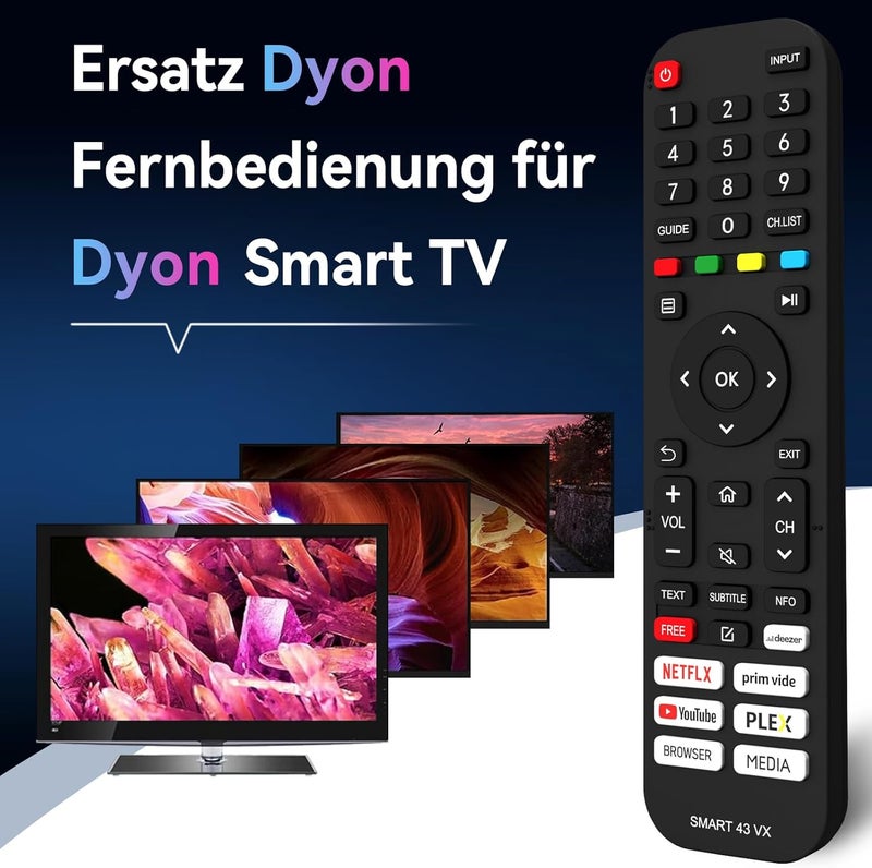 ام اي اتش جي ار سي جهاز تحكم بديل لأجهزة Dyon TV Smart 24 VX، Smart 32 VX، Smart 40 VX، Smart 43 VX - Image 1