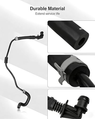 HUQUZN Radiator Coolant Hose Fit for Audi A4 20L AT 2017 2018 2019 Engine Coolant Overflow Tank Pipe Replace 06L121081K 06L121081F - Image 3