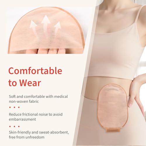 DERAYMI 30 Pack Colostomy Bags, One Piece Ostomy Supplies with Closure for Ileostomy Colostomy Urostomy Stoma Care, Cut-to-Fit Drainable Pouches, 64 mm Max - Image 5