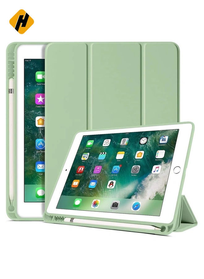 HuHa iPad 6th Generation Case, iPad 5th Generation Case with Pencil Holder, Premium Folio Folding Stand Smart Auto Wake/Sleep Case Cover for Apple iPad 9.7 Inch 2018/2017  - Image 1