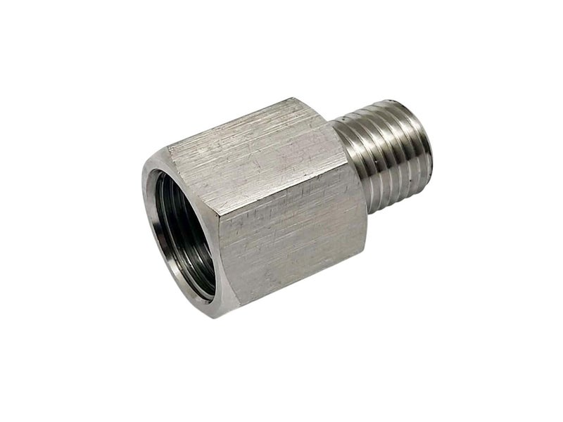 Autobahn88 Stainless Steel Hose End Adapter Fuel Oil Air Line Conversion Fitting for Automotive Hydraulic Pneumatic Plumbing 12 NPT Female to M12x15 Male - Image 2