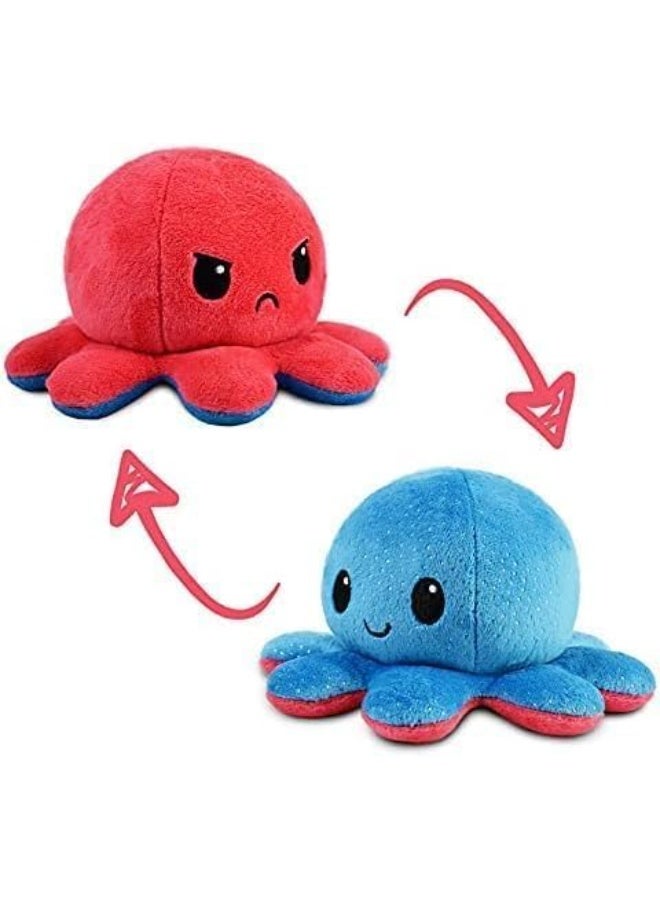 KidZone Soft Reversible Plush Octopus Toy for Baby Boys and Girls, Plush Toys for Baby Boys Birthday Party, 25cm (Random Color) - Image 1
