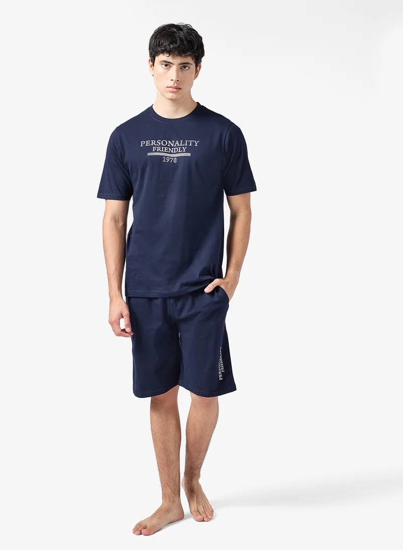 سفنتي فايف طقم بيجامة تي شيرت وشورت