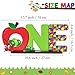 PANTIDE Hungry Caterpillar One Letter Sign Wooden Table Centerpiece for Kids Summer Spring First Birthday Decoration Red Apple 1st Table Sign Party Supplies for Baby Shower Cake Smash Photo Props - Image 4