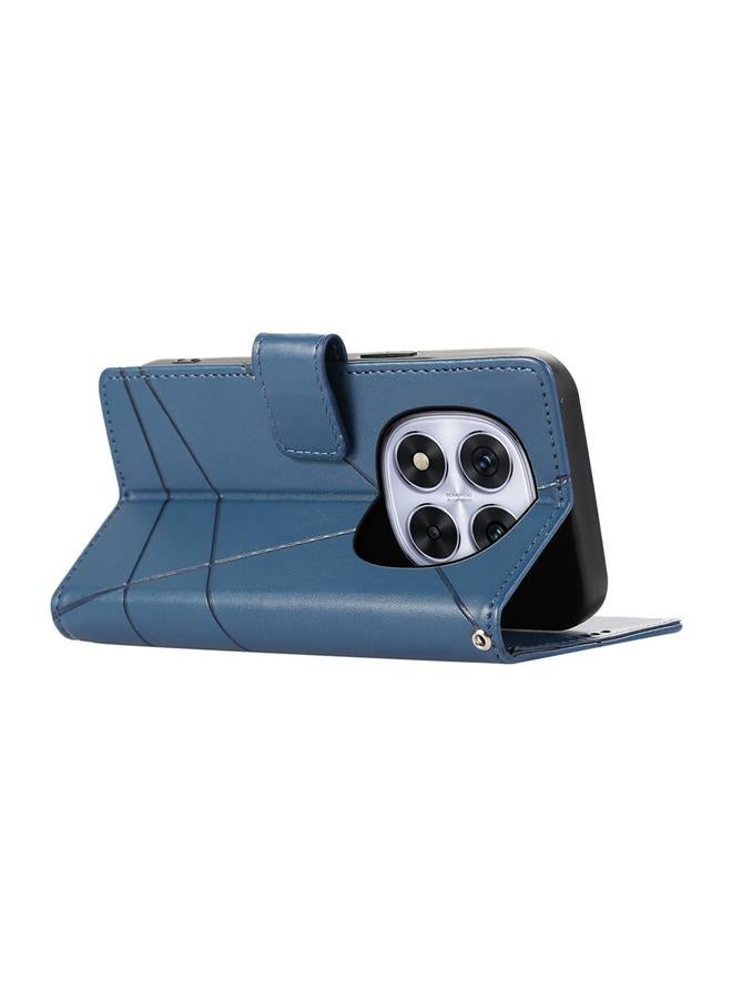 اس-توب جراب لهاتف Redmi Note 14 Pro 4G مصنوع من جلد البولي يوريثان الأصلي ومزخرف بخطوط منقوش - Image 5