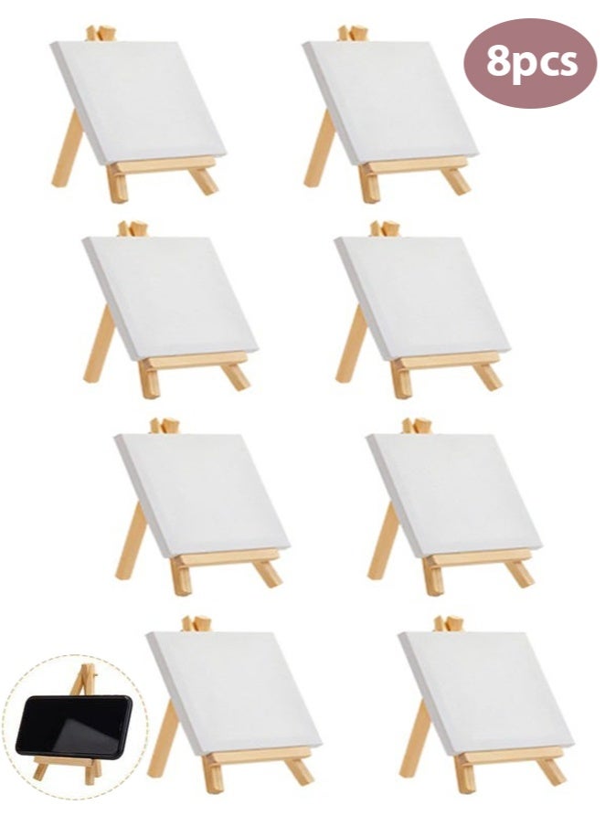 طقم 8 قطع قماش صغير مع طقم رسم مسند الحامل 10*10 سم - Image 1