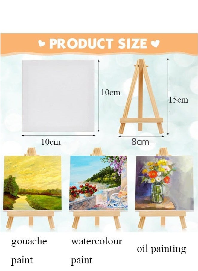 طقم 8 قطع قماش صغير مع طقم رسم مسند الحامل 10*10 سم - Image 2