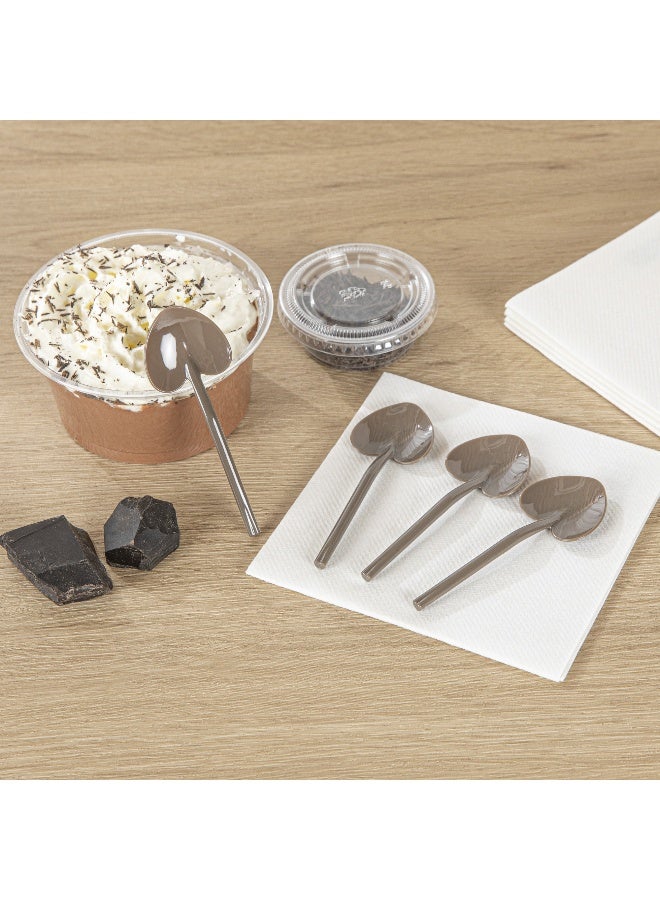 Restaurantware 3.5 Inch x 1.3 Inch Heart Spoons, 500 Disposable Mini Plastic Spoons - Heart-Shaped, For Desserts, Gray Plastic Tasting Spoons, For Parties Or Events - Image 4