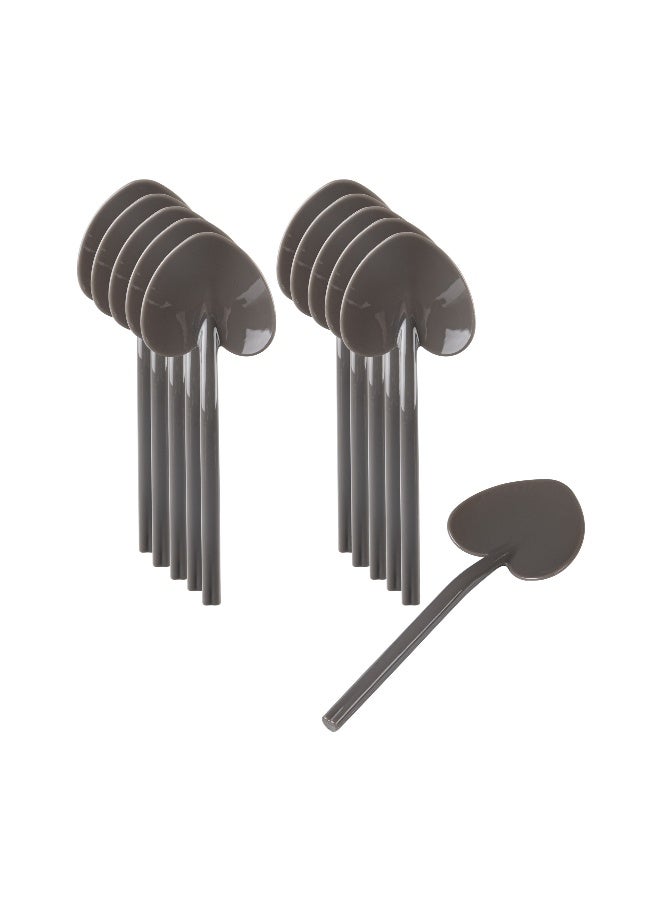 Restaurantware 3.5 Inch x 1.3 Inch Heart Spoons, 500 Disposable Mini Plastic Spoons - Heart-Shaped, For Desserts, Gray Plastic Tasting Spoons, For Parties Or Events - Image 2