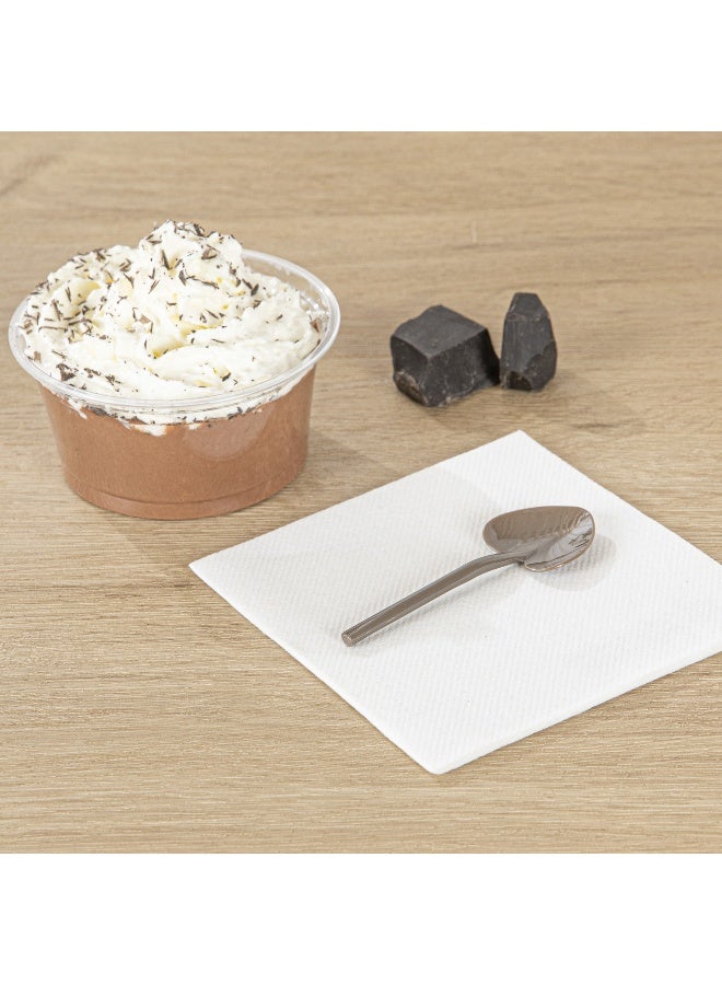 Restaurantware 3.5 Inch x 1.3 Inch Heart Spoons, 500 Disposable Mini Plastic Spoons - Heart-Shaped, For Desserts, Gray Plastic Tasting Spoons, For Parties Or Events - Image 3