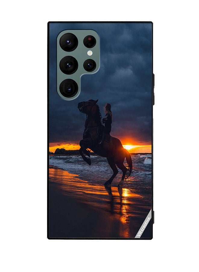 VR CREATIVE Protective Case Cover For Samsung Galaxy S22 Ultra 5G Horse1 Design Multicolour - Image 1
