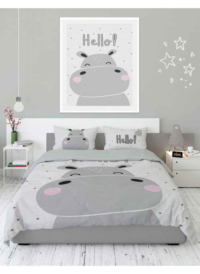 SHATTA - Printed Comforter Set Single Size 220x 180 cm -Multicolour - Image 1