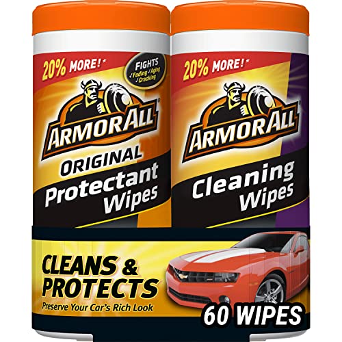 Armor All Car Cleaning Wipes and Car Protectant Wipes, Wipes for Cars, Trucks and Motorcycles, 30 Each, 2 Pack - Image 1