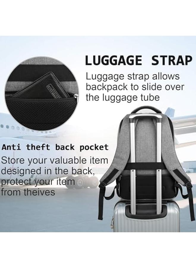 erorex Travel Laptop Backpack Business Laptops Backpack With Usb Charging Port Water Resistant College School Computer Bag For Women And Men Fits 15.6 Inch Laptop And Notebook  - Image 5