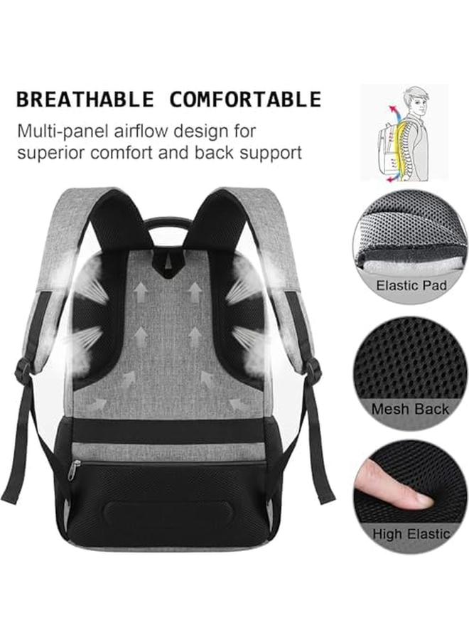 erorex Travel Laptop Backpack Business Laptops Backpack With Usb Charging Port Water Resistant College School Computer Bag For Women And Men Fits 15.6 Inch Laptop And Notebook  - Image 4
