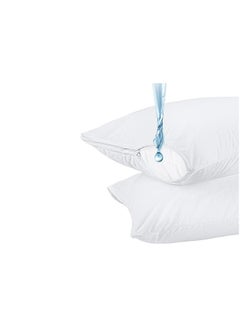 Beauenty Pillow Protector, Premium Quality Waterproof 100% Soft Cotton Queen Size Pillows Case Cover 75 x 50cm  - Image 1