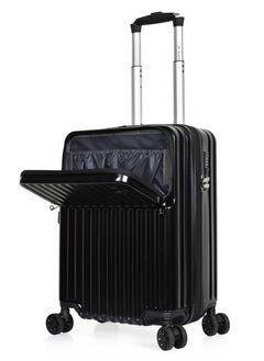 MORANO Morano Modern Polycarbonate Lightweight Carry-on Luggage with Front Pocket and Built in TSA Lock (Black) 20 Inch Dimension 35*21*49 CM  - Image 3