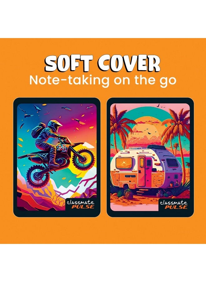 classmate Classmate Pulse Single Subject Spiral Notebook - Pack of 1 | Unruled | 200 Pages | 24.0cm x 18.0cm | Attractive Cover Designs | Soft Cover | Notebooks for College Students  - Image 4