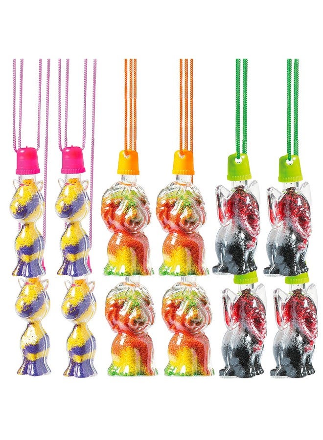 Fun Express Safari Sand Art Bottle Necklaces - VBS Vacation Bible School Supplies/Decor - Crafts for Kids and Fun Home Activities - Image 1