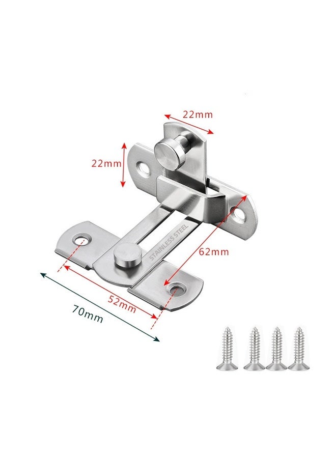 HOMESTAR Stainless Steel Door bolt 90 Degree Sliding Doors Locks Latch Right Angle Latch Stainless Steel Door Buckle For Household Bedroom - Image 2