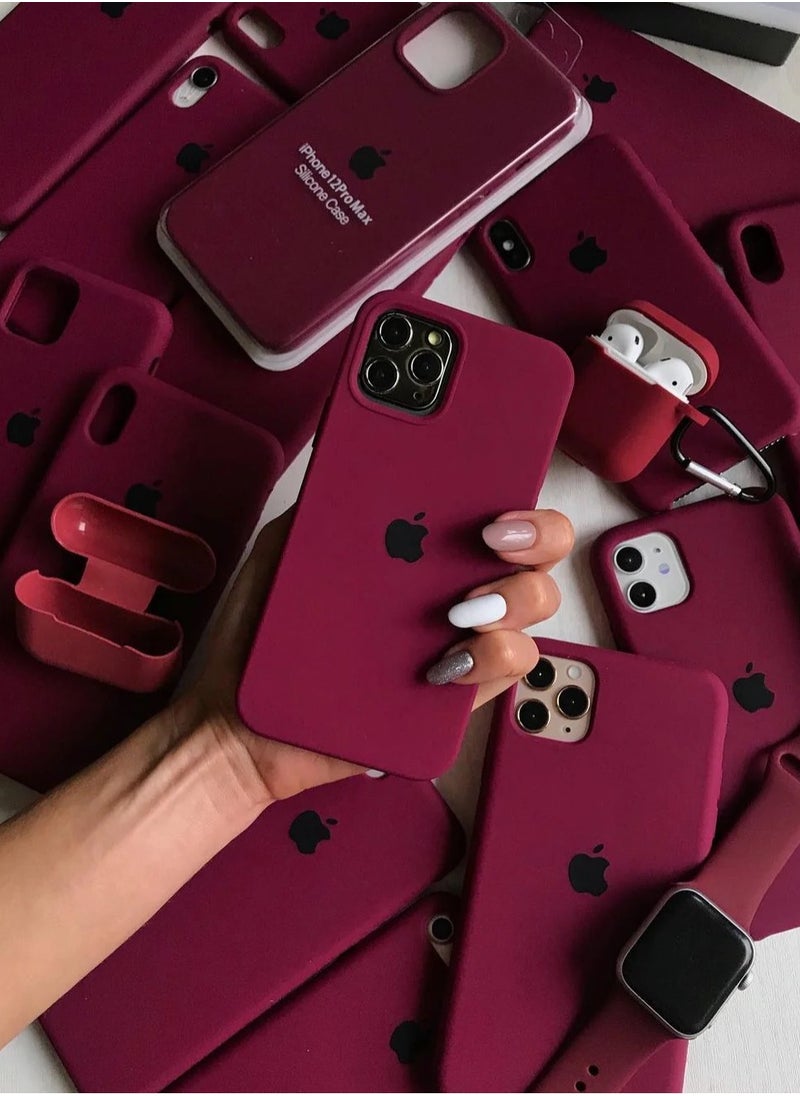 iPhone 16 Pro  Silicone Case plum, Camera Control , Shockproof Thin Cover, Resists  Scratches,  Phone Case for iPhone 16 Pro Silicone Case plum