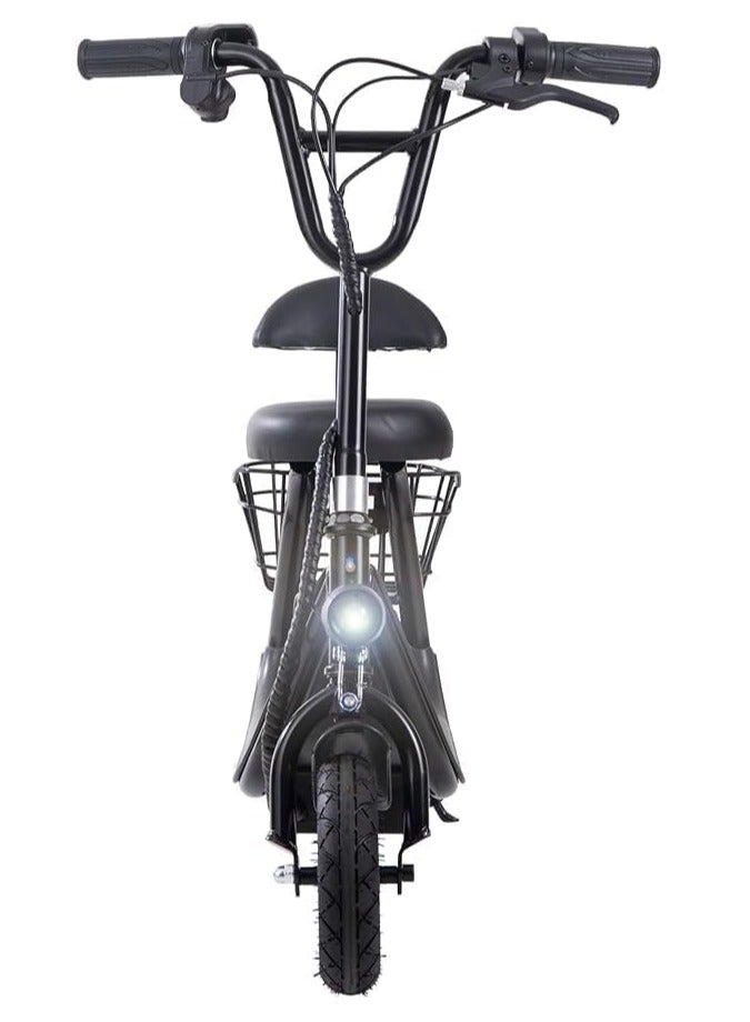 Generic Mini Harley Kids Electric Scooter With Seat LED Light | 36V/250W Motor |13Ah battery | Three Speed Modes 25Km/h Electric Scooter For Kids ( Black )  - Image 2