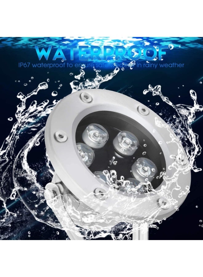 مصباح تحت الماء IP68 مقاوم للماء بجهد منخفض AC12/24 فولت من الفولاذ المقاوم للصدأ، مصابيح غاطسة للبركة، لون أزرق - Image 1