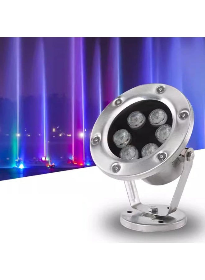 مصباح تحت الماء IP68 مقاوم للماء بجهد منخفض AC12/24 فولت من الفولاذ المقاوم للصدأ، مصابيح غاطسة للبركة، لون أزرق - Image 3