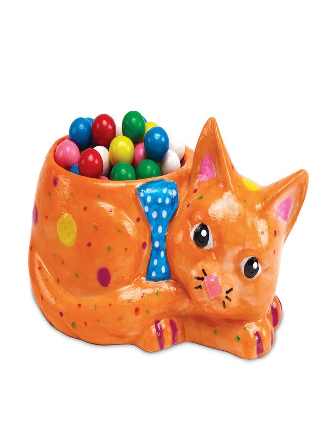 MindWare Paint Your Own Cat Dish - Porcelain Painting Figures for Kids, Teens & Adults Ages 8 & Up - Includes 12 Paints and 2 Brushes - Image 5