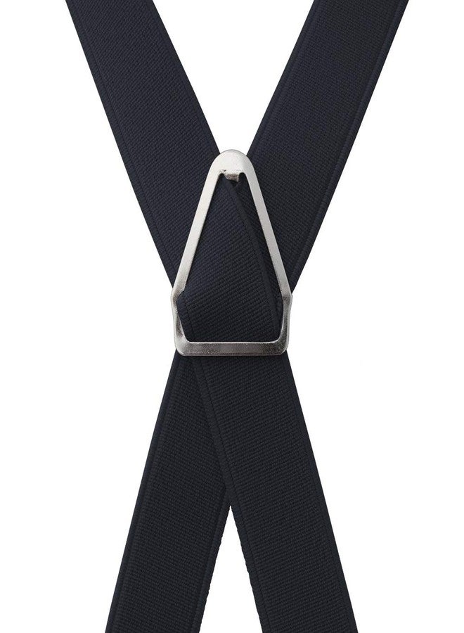 TopTie Men's Solid Suspenders Elastic 3/4 Inch X Back Adjustable Suspenders-Black - Image 5