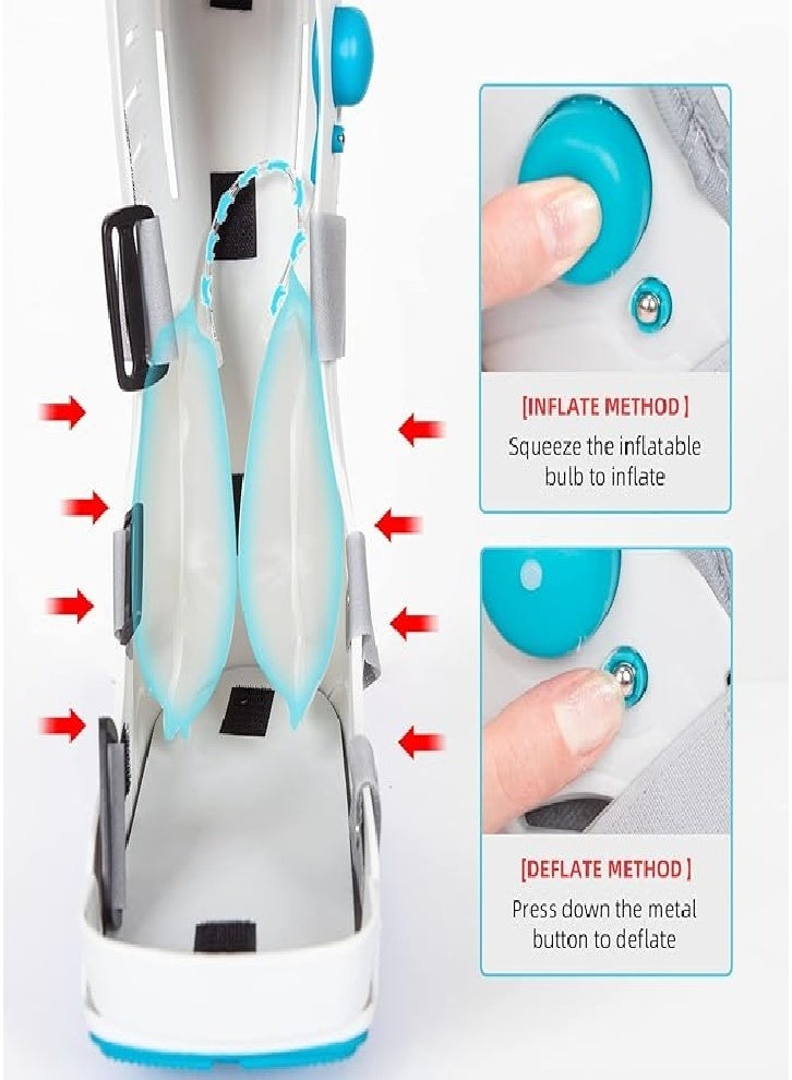 Medical inflatable high-top walking boots, long orthopedic boots, fracture boots, ultra-light walking boots, suitable for sprained ankles, foot fractures or Achilles tendonitis - Image 3