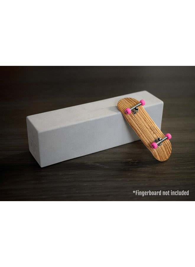 Teak Tuning Monument Series Concrete Fingerboard Straight Loaf - 7" Long, 2" Tall - Ultra Premium, Super Durable Polymer Modified Concrete - Sterling Gray Colorway - Image 4